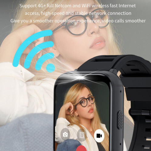 Q668 Écran 1,99 pouces 4G Smart Watch Android 9.0, spécification : 2 Go + 16 Go (noir) SH301A1538-013