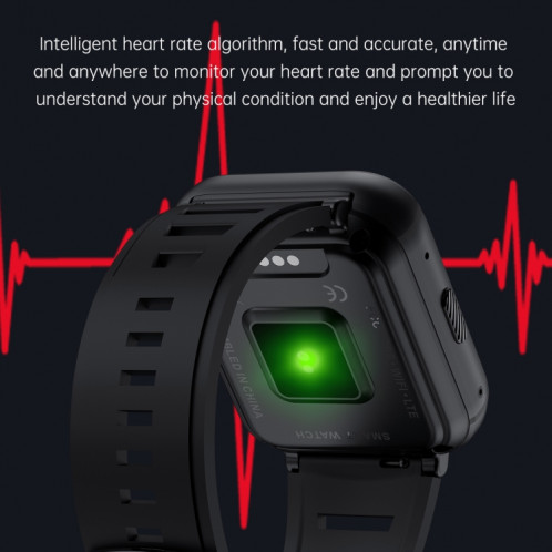 Q668 1,99 pouces Écran 4G Smart Watch Android 9.0, Spécification: 4 Go + 64 Go (Argent) SH302B1701-013