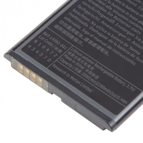 Pour Blackberry M-S1 Bold 9000/9700 2000mAh Remplacement de la batterie BAT-14392-001 SH81071552-00