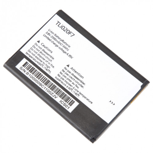 Pour Alcatel 7 LTE OT-6062W/6062 3860mAh Remplacement de la batterie TLp038C1 SH94111282-00