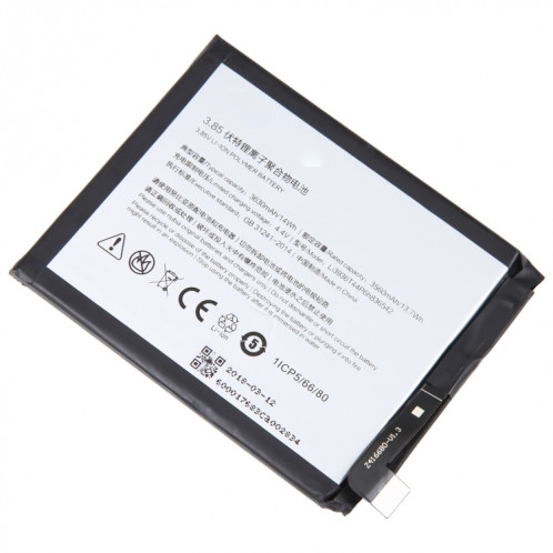 Pour ZTE Nubia Red Magic M2 NX551J 3630mAh Remplacement de la batterie Li3936T44P6h836542 SH02041180-00