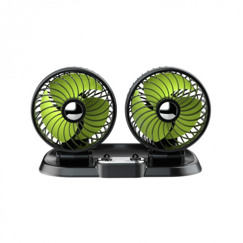F622 Ventilateur de refroidissement électrique à double tête rotative et pliable pour voiture, style : allume-cigare 12 V SH09021959-011