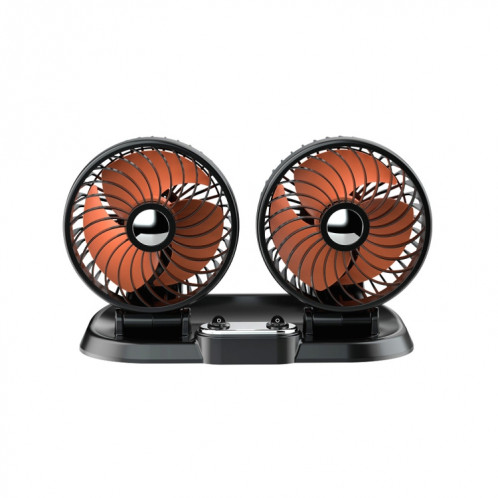 F622 Ventilateur de refroidissement électrique à double tête rotative et pliable pour voiture, style : allume-cigare 24 V SH0903730-011