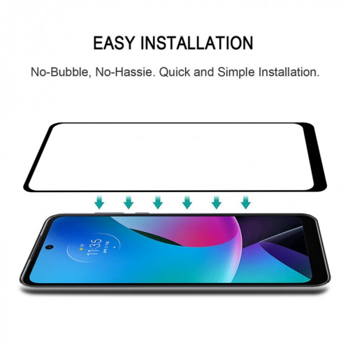 Pour Motorola Moto G Play 2023 Full Glue Full Cover Film de protection d'écran en verre trempé SH11041138-08