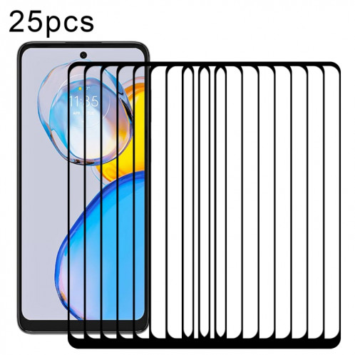 Pour Motorola Moto E32 India / E32s 25pcs Full Glue Full Cover Film de protection d'écran en verre trempé SH1405803-07