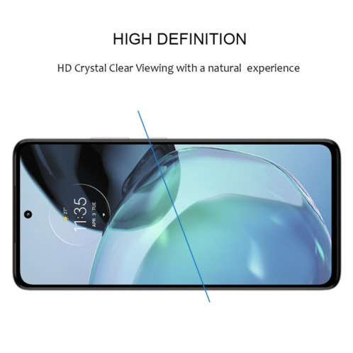 Pour Motorola Moto G72 25pcs Full Glue Full Cover Film de protection d'écran en verre trempé SH140625-07