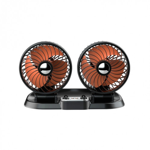 F622U Ventilateur de refroidissement électrique à double tête rotative et pliable pour voiture avec double port de charge USB, style : allume-cigare 24 V SH1503833-013