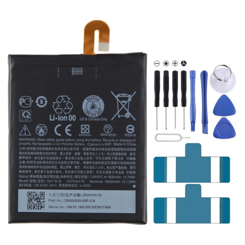 Pour Google Pixel 2 XL HTC Edition 3830mAh Remplacement de la batterie G011B-B SH16171967-00