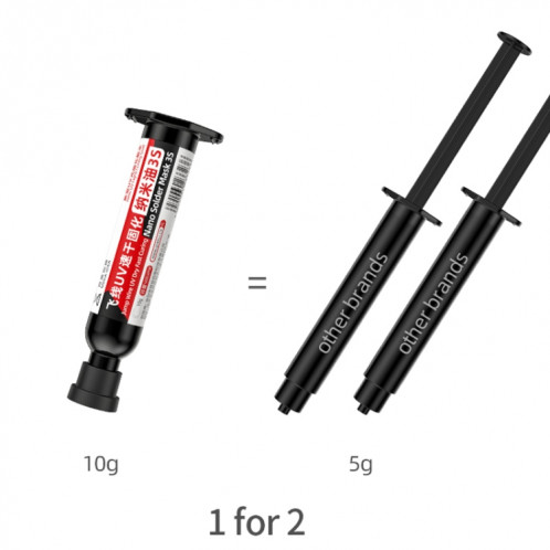 5pcs Qianli MEGA-IDEA Nano masque de soudure 3S Jump Wire colle à séchage rapide UV SQ97041461-07