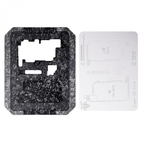 Pour Xiaomi 12S Ultra Qianli Mega-idea Plate-forme de reballage BGA de positionnement de cadre central multifonctionnel SQ03081903-010