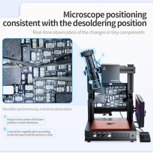 Machine de dessoudage laser infrarouge intelligente Mega-idea, modèle : avec ensemble de microscope () SH401B952-011
