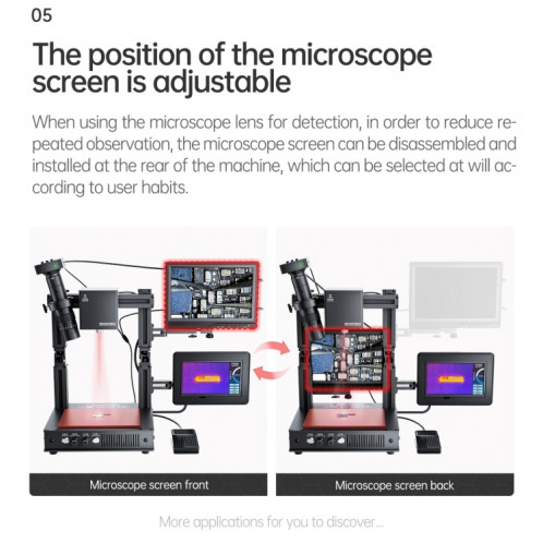 Machine de dessoudage laser infrarouge intelligente Mega-idea, modèle : avec ensemble de microscope () SH401B952-011