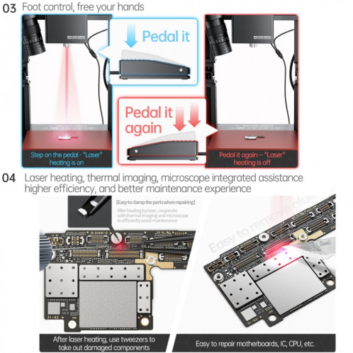 Machine de dessoudage laser infrarouge intelligente Mega-idea, modèle : sans ensemble de microscope () SQ402B1536-011