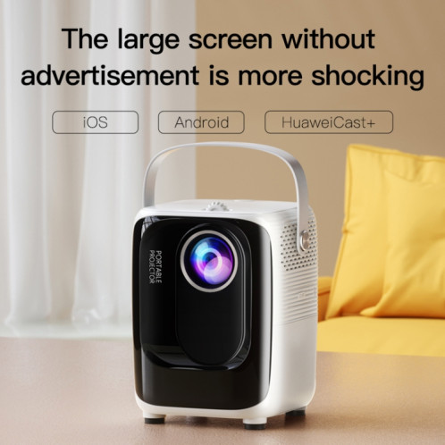 A007 Projecteur LED intelligent portable 1280 x 720 HD 113 ANSI, prise : prise britannique (blanc) SH503A26-016