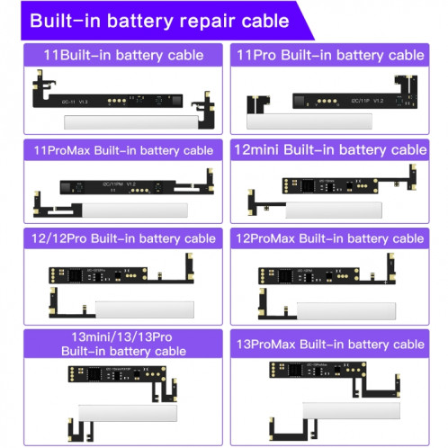 I2C KC01 Instrument de réparation de batterie complet multifonction pour iPhone 6-14 Pro Max, version : version haute configuration. SH87021177-012