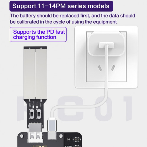 I2C KC01 Instrument de réparation de batterie complet multifonction pour iPhone 6-14 Pro Max, version : version haute configuration. SH87021177-012
