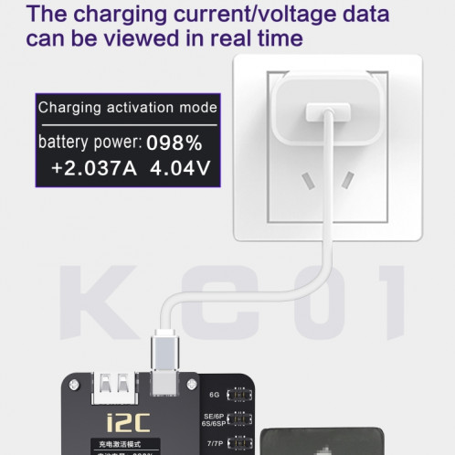 I2C KC01 Instrument de réparation de batterie complet multifonction pour iPhone 6-14 Pro Max, version : version haute configuration. SH87021177-012