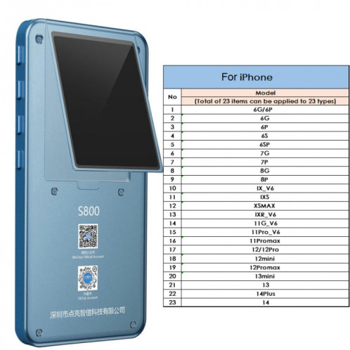 DL S800 Outil de test de tonalité d'écran LCD multifonctionnel SH5230512-08