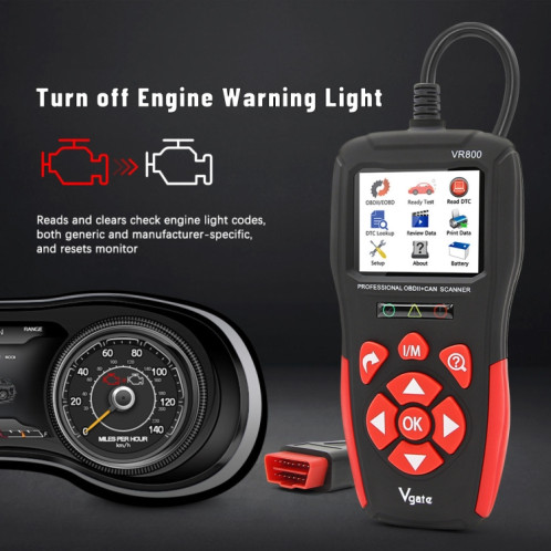 Lecteur de code de voiture Vgate VR800 Scanner de diagnostic OBD2 SV54131736-09