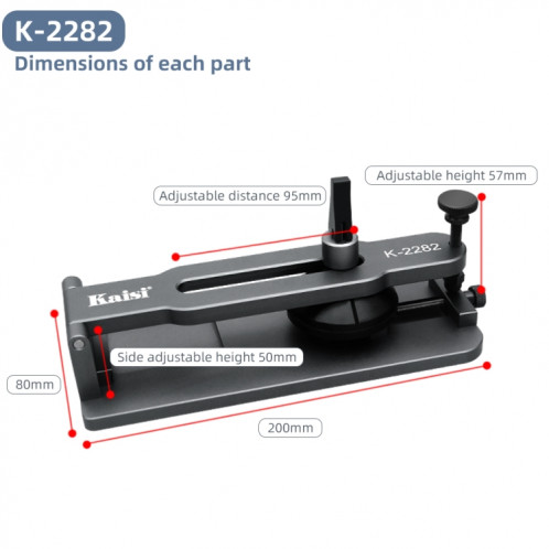 Kaisi K-2282 Fixation universelle de séparateur d'écran LCD non chauffé SK54241162-07