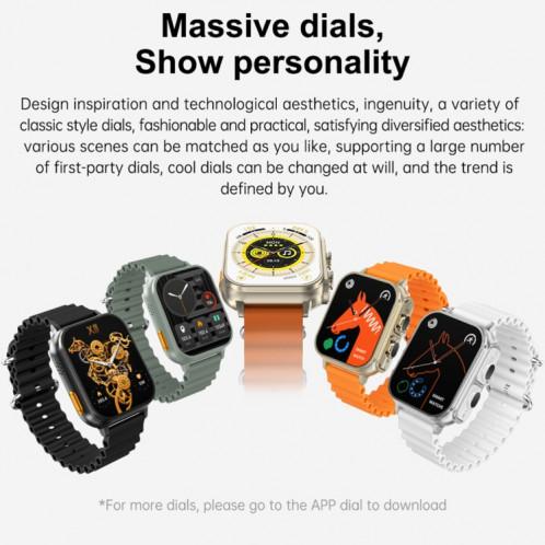 N22 2 en 1 1,96 pouces HD Display Sport Bluetooth Call Earphone Smart Watch (Vert) SH201D1082-017