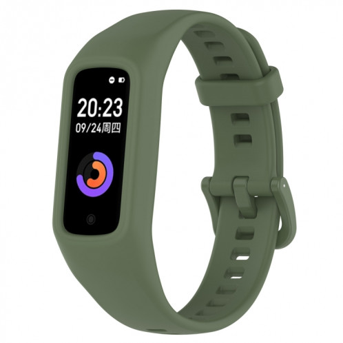 Pour Keep Band B2 Bracelet de montre en silicone intégré de couleur unie (vert armée) SH301E1857-09