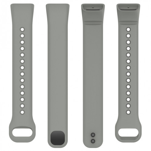 Pour Mambo Band 5 / 5S Bracelet de montre de remplacement en silicone de couleur unie (gris) SH901E1354-09