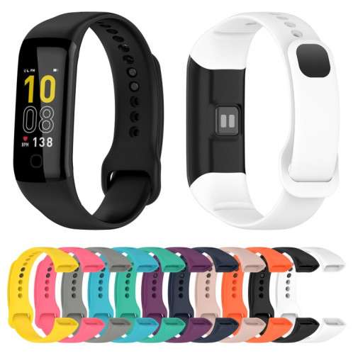 Pour Mambo Band 5 / 5S Bracelet de montre de remplacement en silicone de couleur unie (bleu sarcelle) SH901H578-09