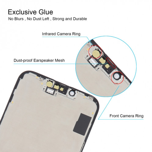 Écran LCD RJ inell pour iPhone 14 avec assemblage complet du numériseur SH20011932-012