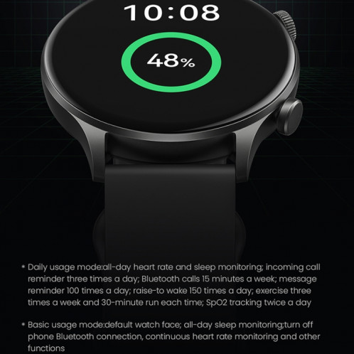 Montre intelligente d'origine Xiaomi Youpin HAYLOU RT3 LS16 1,43 pouces AMOLED prise en charge des appels Bluetooth/surveillance de la santé (argent) SX001B280-010