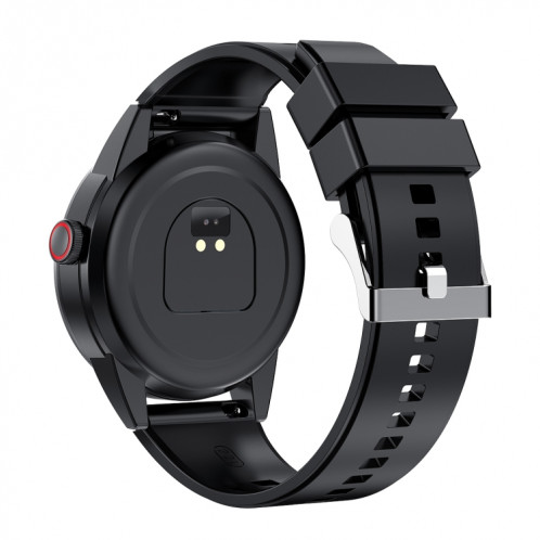 R6 1,32 pouces écran rond 2 en 1 Bluetooth écouteur montre intelligente, prise en charge des appels Bluetooth/surveillance de la santé (bracelet en silicone noir) SH401F1967-013