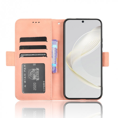 Pour Huawei nova 11 Skin Feel Calf Texture Card Slots Leather Phone Case (Rose) SH119A995-06