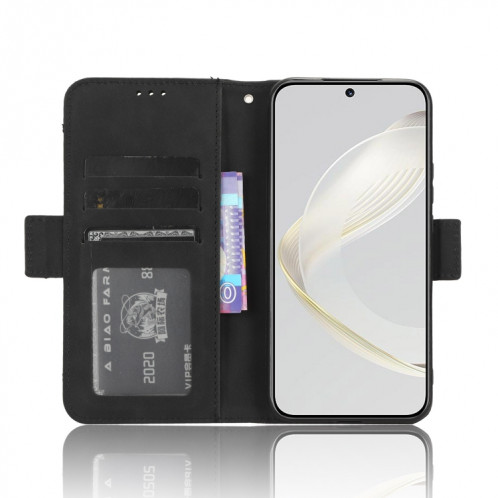 Pour Huawei nova 11 Skin Feel Calf Texture Card Slots Leather Phone Case (Black) SH119B1824-06