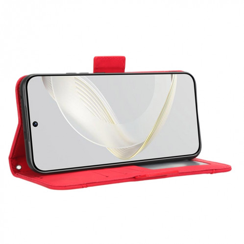 Pour Huawei nova 11 Skin Feel Veau Texture Card Slots Étui de téléphone en cuir (Rouge) SH119C1012-06