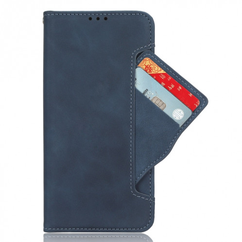 Pour Huawei nova 11 Skin Feel Veau Texture Card Slots Étui de téléphone en cuir (Bleu) SH119D1791-06