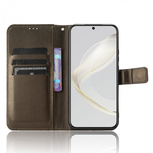 Pour Huawei nova 11 Pro Diamond Texture Leather Phone Case (Marron) SH818D973-07