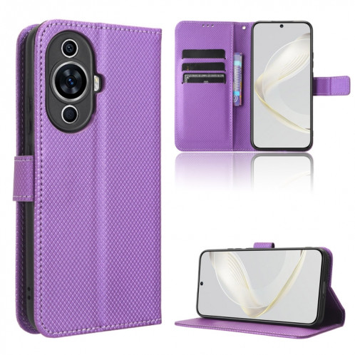 Pour Huawei nova 11 Pro Diamond Texture Leather Phone Case (Violet) SH818E350-07