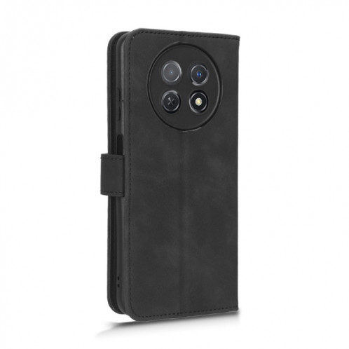 Pour Huawei Enjoy 60X Skin Feel Étui de téléphone en cuir à rabat magnétique (Noir) SH008A1402-06