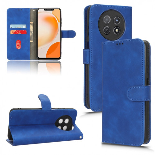 Pour Huawei Enjoy 60X Skin Feel Étui de téléphone en cuir à rabat magnétique (Bleu) SH008B1905-06