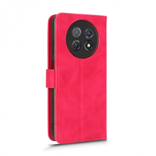 Pour Huawei Enjoy 60X Skin Feel Étui de téléphone en cuir à rabat magnétique (Rose Rouge) SH008D1840-06
