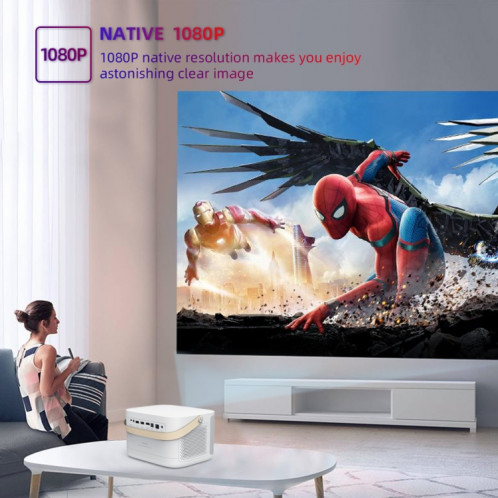 WOWOTO F8Plus DLP DMD 0,33 pouces 1920 x 1080 4K 800ANSI RGBB LED Projecteur intelligent () SW501B294-011