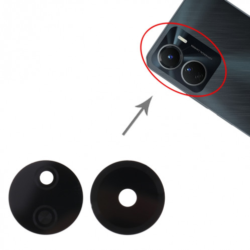 Pour vivo Y16 10pcs objectif de caméra arrière SH4409631-04