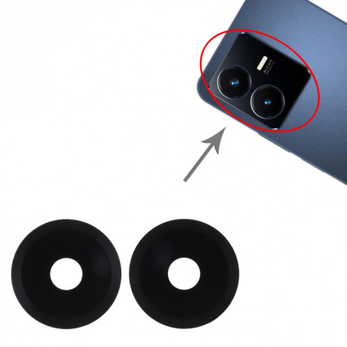 Pour vivo Y22 10pcs objectif de caméra arrière SH4411294-04