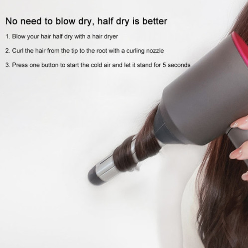 Rouleau à friser les cheveux dans le sens des aiguilles d'une montre pour sèche-cheveux Dyson HD01 / HD02 / HD03 / HD04 / HD08 SH7301417-06