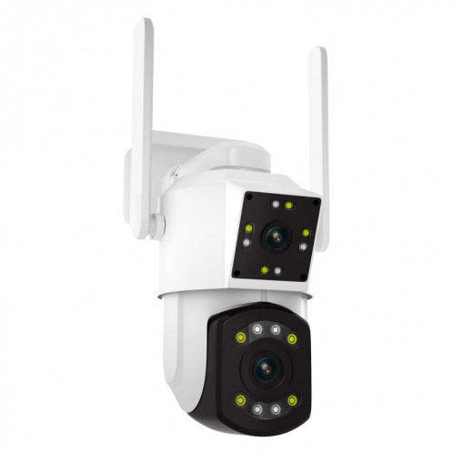 ESCAM PT210 2x3MP double objectif double écran moniteur WiFi caméra prise en charge bidirectionnelle détection de voix et de mouvement et stockage en nuage (prise ue) SE101A1145-011