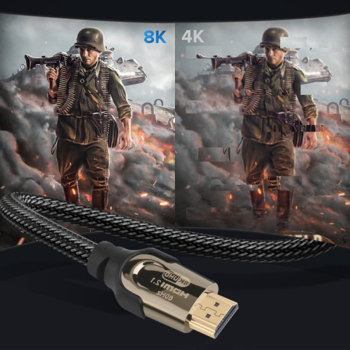 Câble audio Onten HD180 HDMI 2.1 version 8K HD, longueur : 2 m (noir) SO001A1042-05