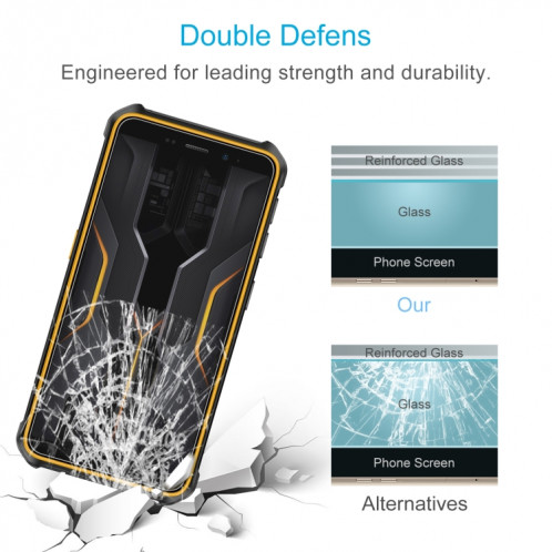 Pour Ulefone Armor X12 Pro 10 pièces 0.26mm 9H 2.5D Film de verre trempé SH77041448-06