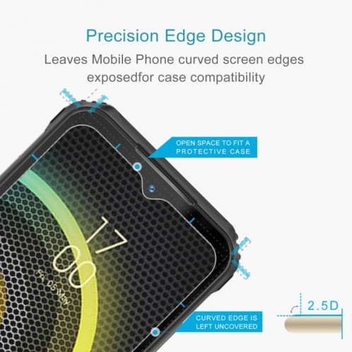 Pour Ulefone Armor 21 50pcs 0.26mm 9H 2.5D Film de verre trempé SH78011441-06