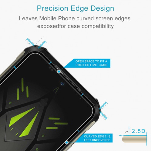 Pour Ulefone Armor 22, 50 pièces, Film en verre trempé 0.26mm 9H 2.5D SH78061657-06