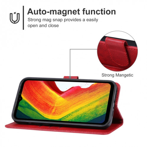 Pour étui de téléphone en cuir Ulefone Power Armor 18 Ultra (rouge) SH706A120-06